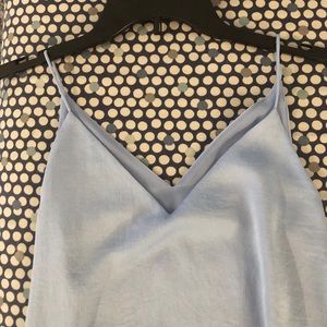 Light Blue Satin Tank Top